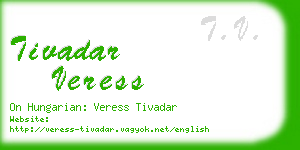 tivadar veress business card